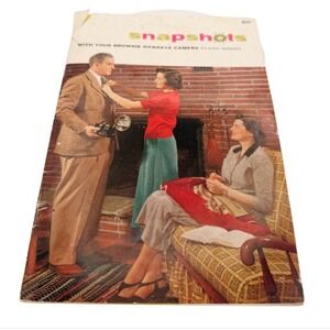 Vintage Kodak Brownie Hawkeye Flash Camera Guide Booklet Snapshots Manual 1950s